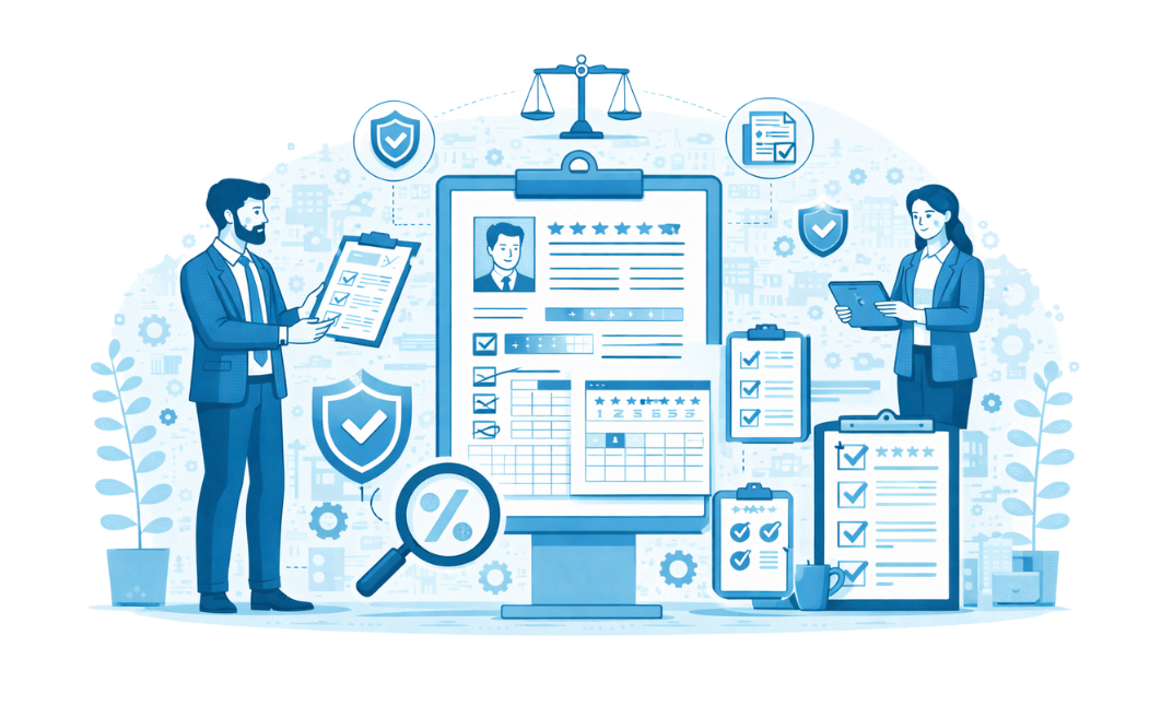 Visual representation of payroll compliance management, tax reporting, audits, and regulatory oversight supporting U.S. employers through outsourced payroll services